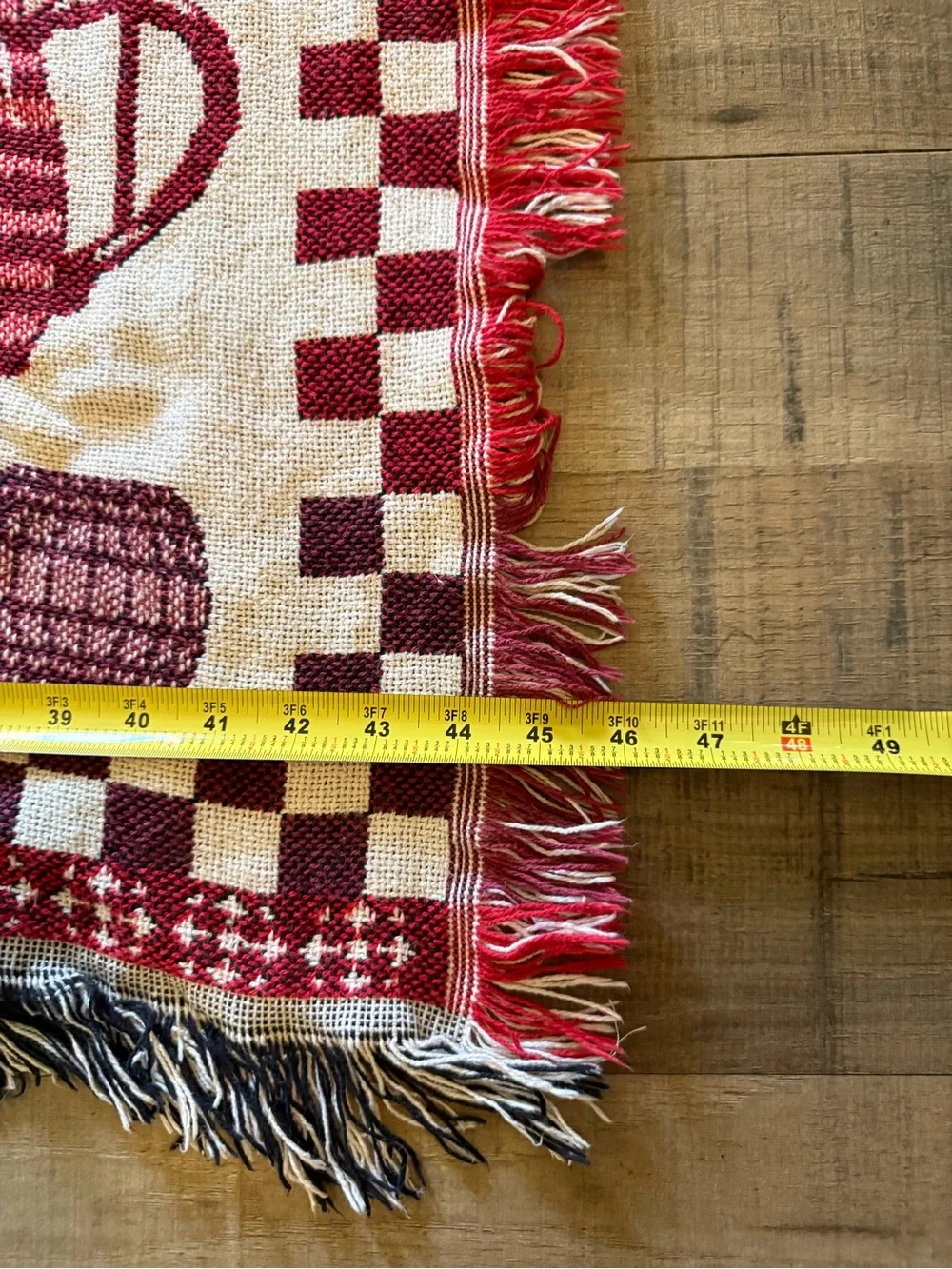 Grandmacore Americana duck, spices flag Woven Tapestry Throw Blanket.